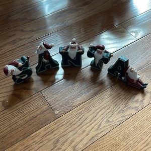 Green Santa Decoration Letters